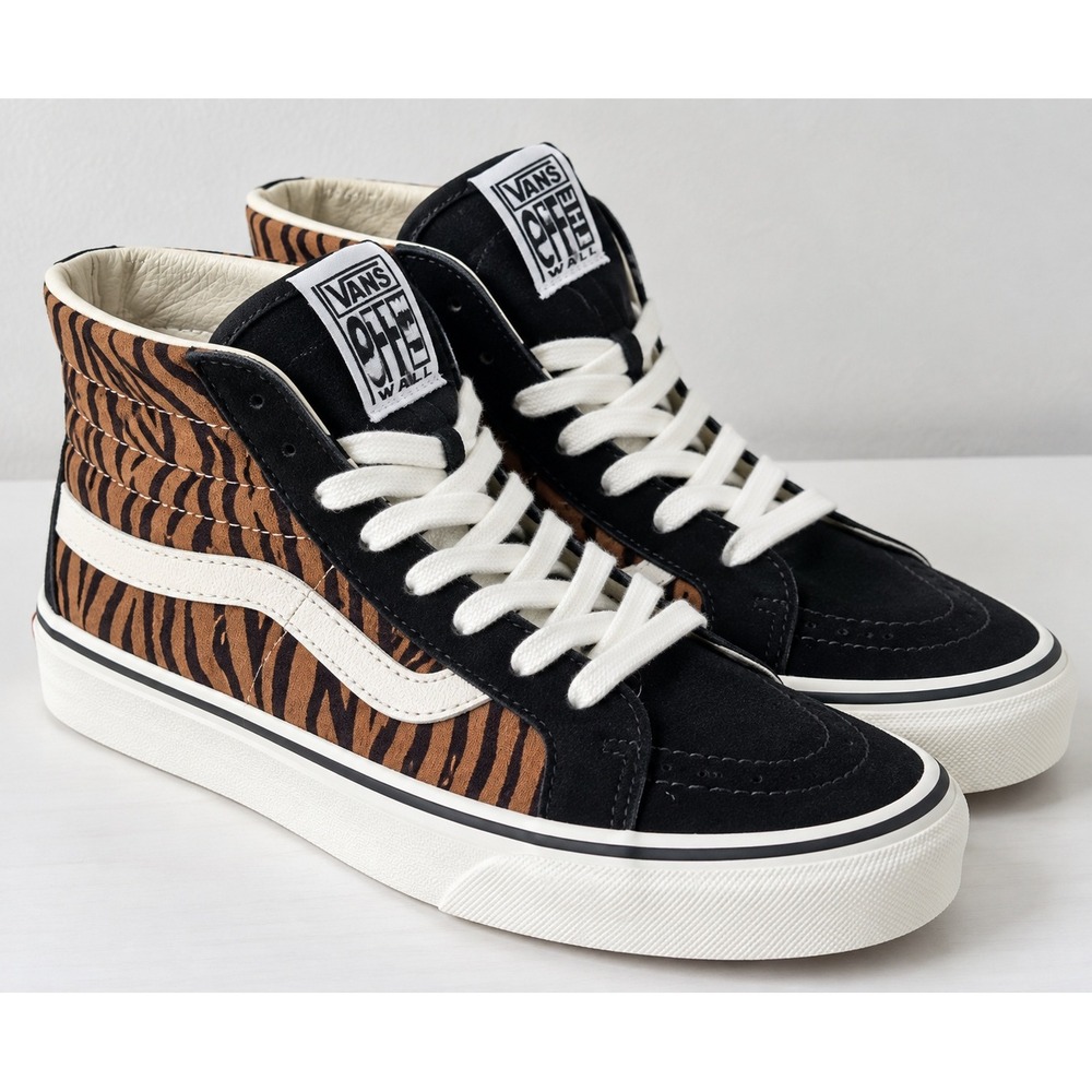 Vans Sk8-Hi 38 Decon Tiger Print Youth 4.5 Womens 6 NWT Animal Stripe